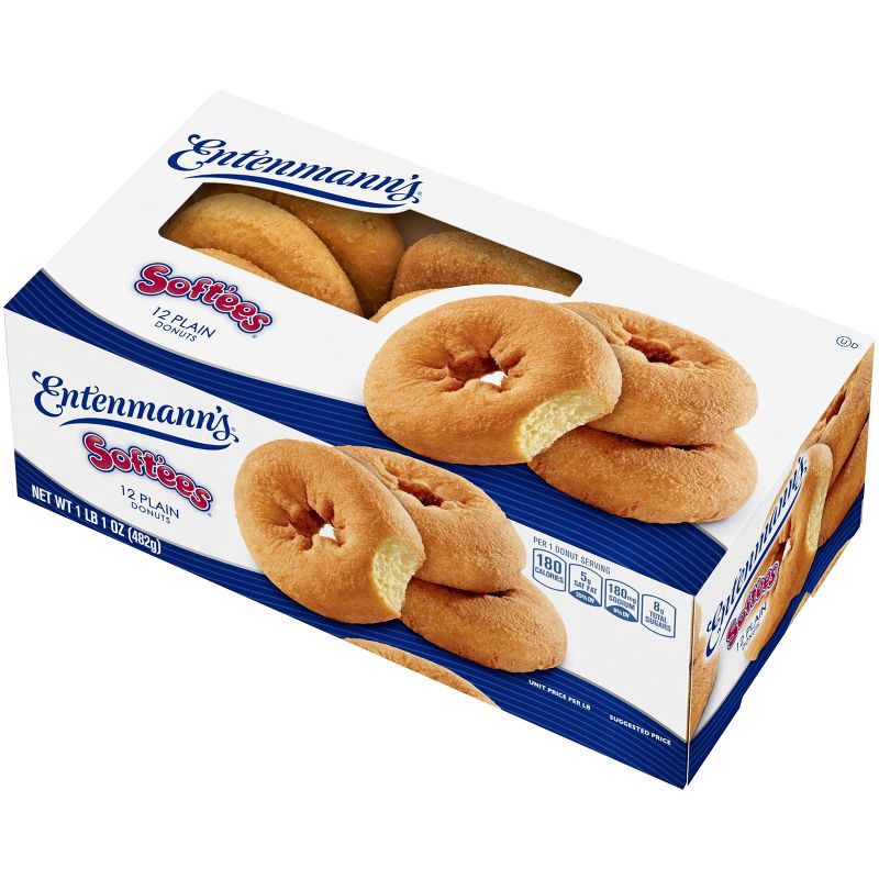 slide 2 of 15, Entenmann's Soft'ees Plain Donuts - 12ct/17oz, 12 ct; 17 oz