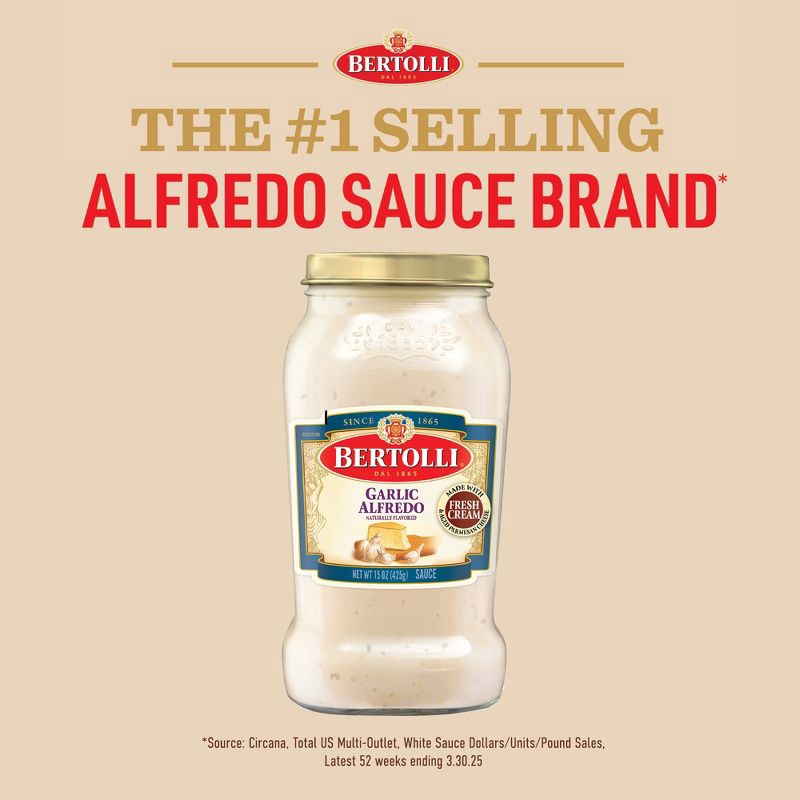 slide 4 of 8, Bertolli Garlic Alfredo Sauce with Aged Parmesan Cheese - 15oz, 15 oz