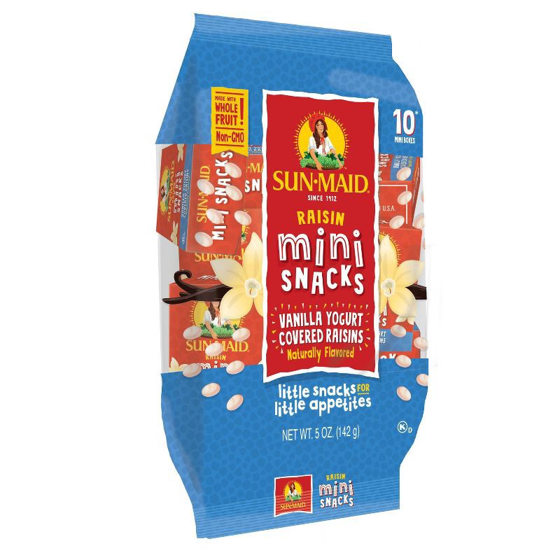 slide 3 of 9, Sun-Maid Vanilla Yogurt Covered Raisins Mini-Snack Box - .05oz / 10ct, .05 oz, 10 ct