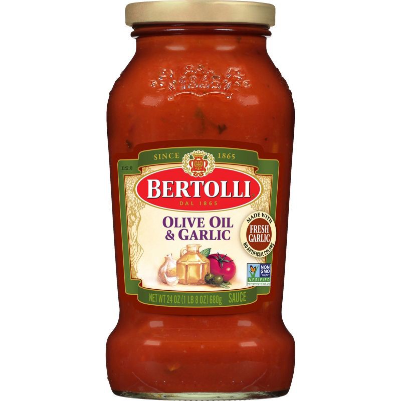 slide 1 of 8, Bertolli Olive Oil & Garlic Pasta Sauce - 24oz, 24 oz