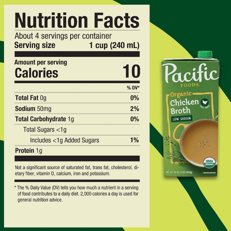 slide 2 of 8, Pacific Foods Organic Gluten Free Low Sodium Free Range Chicken Broth - 32oz, 32 oz