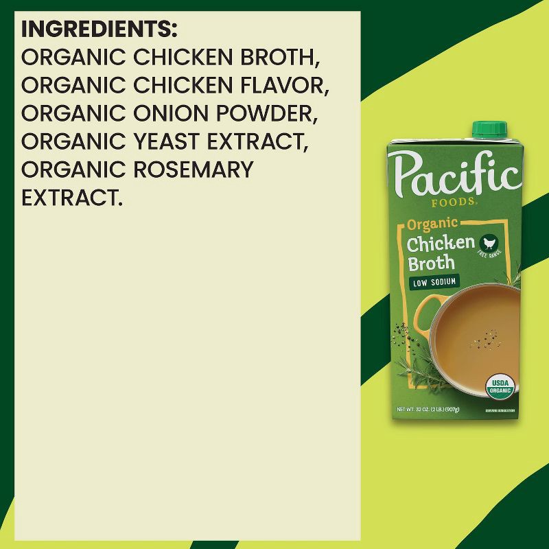slide 4 of 8, Pacific Foods Organic Gluten Free Low Sodium Free Range Chicken Broth - 32oz, 32 oz