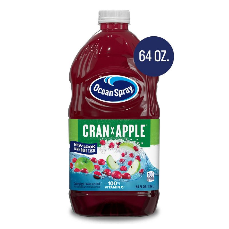 slide 1 of 10, Ocean Spray Cran-Apple Juice - 64 fl oz Bottle, 64 fl oz