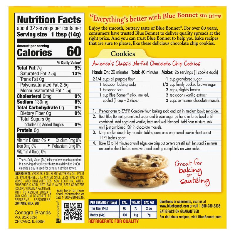 slide 4 of 6, Blue Bonnet Margarine Quarters - 1lb, 1 lb