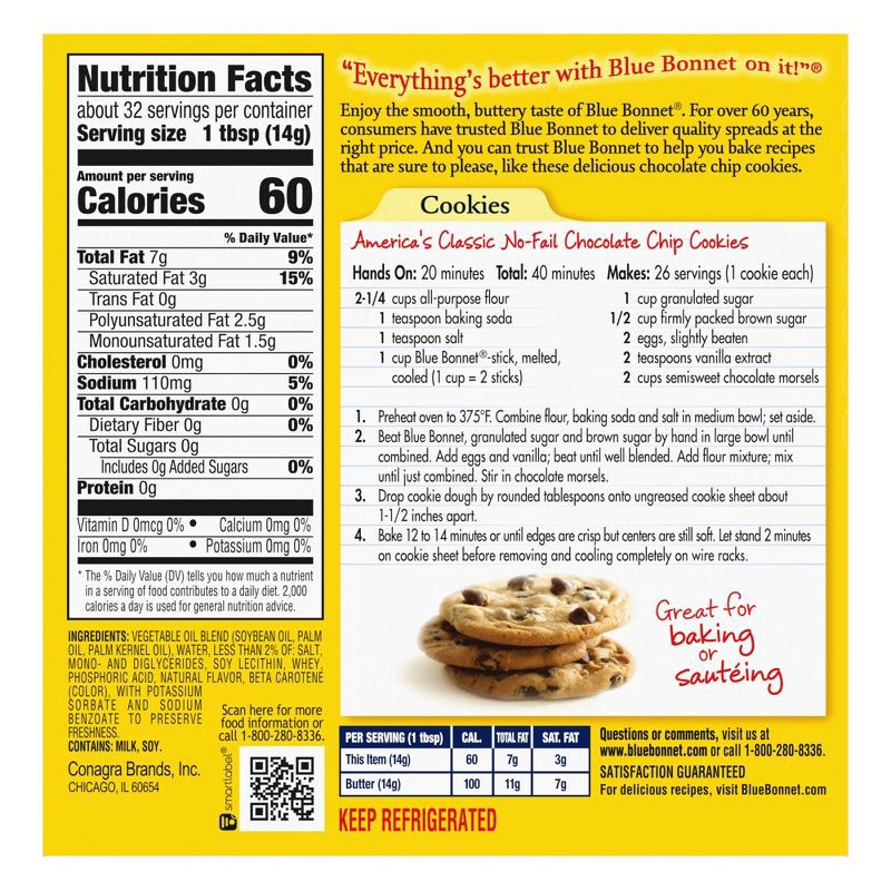 slide 3 of 6, Blue Bonnet Margarine Quarters - 1lb, 1 lb