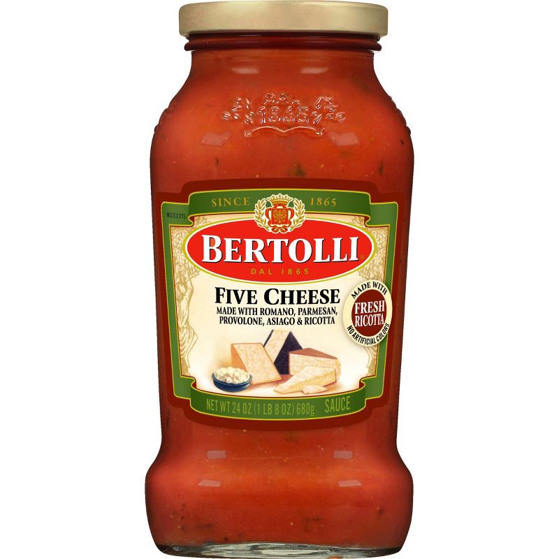 slide 1 of 8, Bertolli Five Cheese Pasta Sauce - 24oz, 24 oz