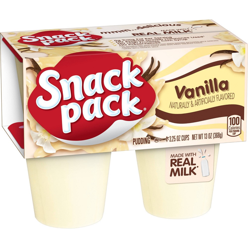 slide 2 of 3, Hunt's Snack Pack Vanilla Pudding, 4 ct
