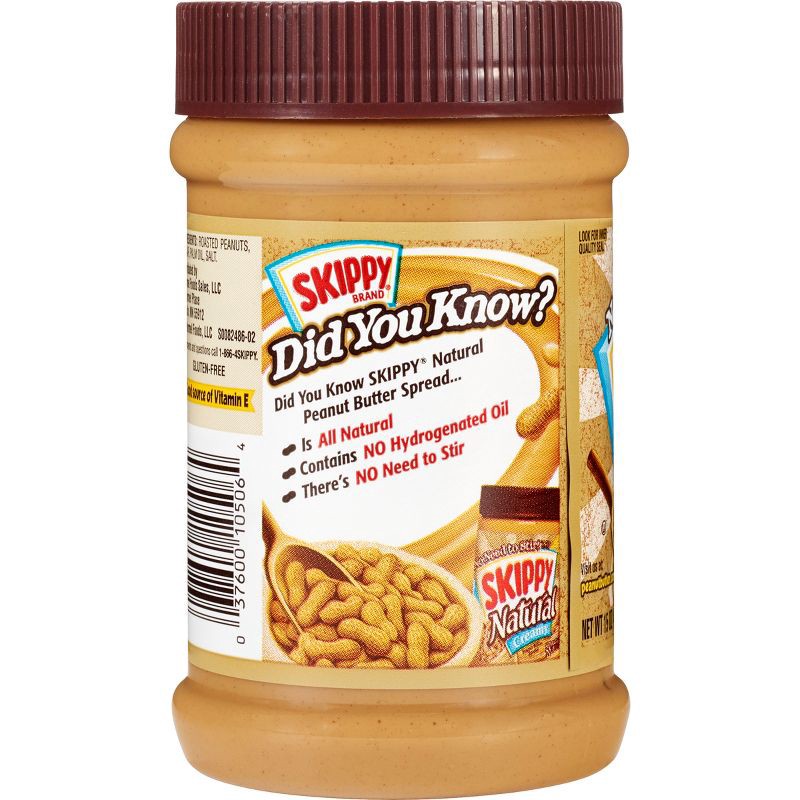 slide 2 of 9, Skippy Natural Creamy Peanut Butter - 15oz, 15 oz