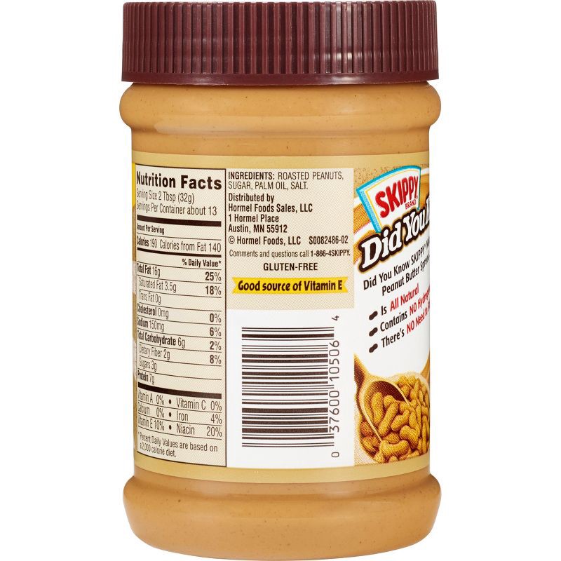 slide 4 of 9, Skippy Natural Creamy Peanut Butter - 15oz, 15 oz