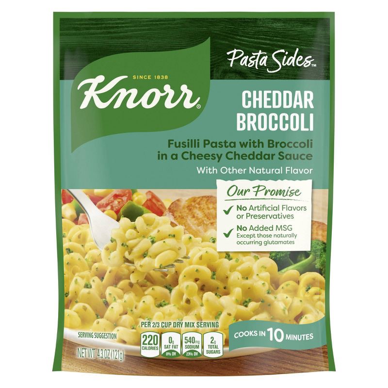 slide 2 of 8, Knorr Pasta Sides Fusili with Cheddar Broccoli - 4.3oz, 4.3 oz