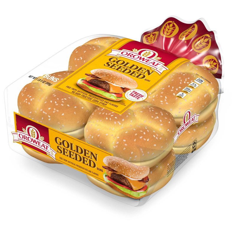 slide 2 of 10, Oroweat Premium Golden Seeded Sliced Buns - 21oz/8ct, 21 oz, 8 ct