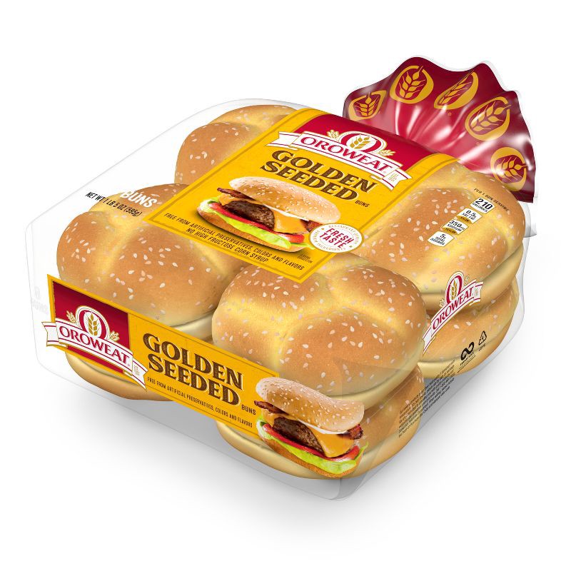 slide 6 of 10, Oroweat Premium Golden Seeded Sliced Buns - 21oz/8ct, 21 oz, 8 ct