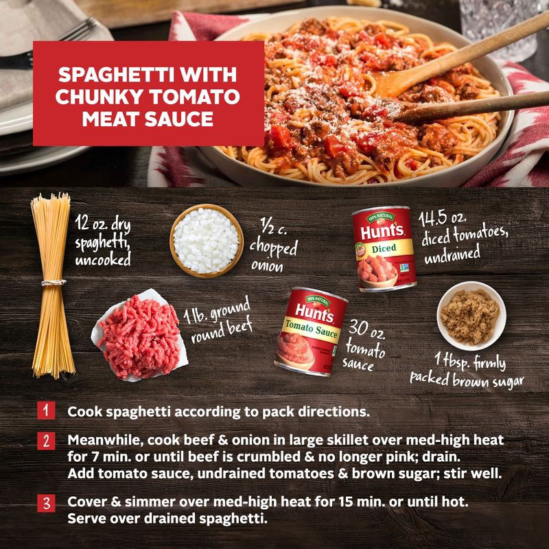 slide 5 of 6, Hunt's 100% Natural Tomato Sauce - 8oz, 8 oz