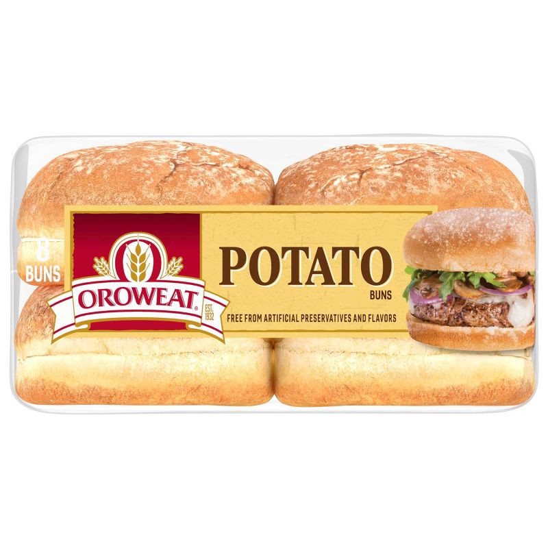 slide 5 of 9, Oroweath Potato Hamburger Buns - 21oz/8ct, 21 oz, 8 ct