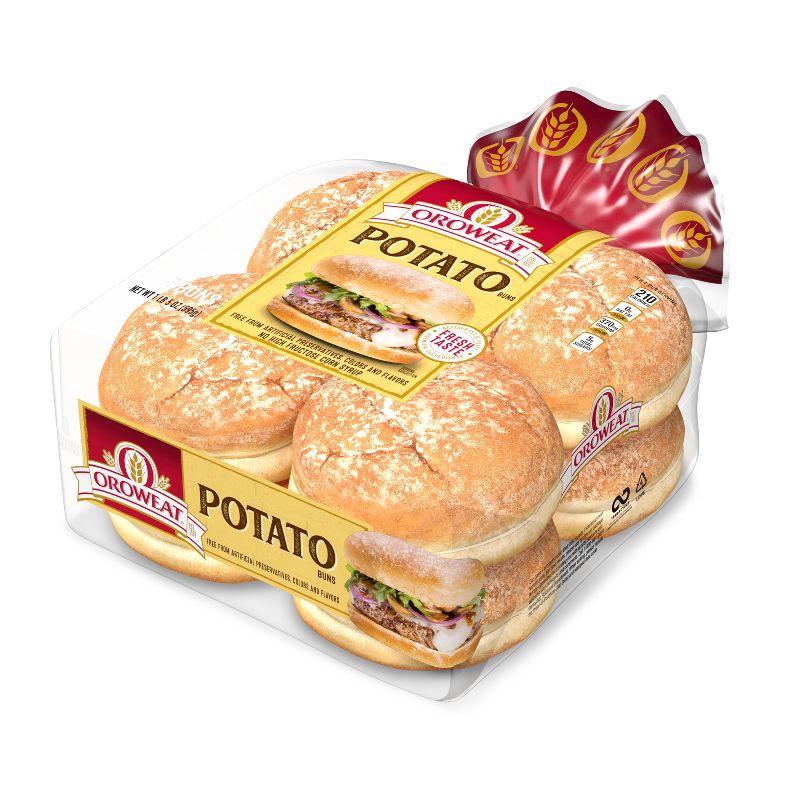slide 6 of 9, Oroweath Potato Hamburger Buns - 21oz/8ct, 21 oz, 8 ct
