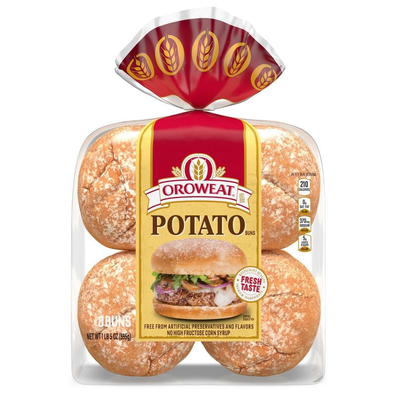 slide 7 of 9, Oroweath Potato Hamburger Buns - 21oz/8ct, 21 oz, 8 ct