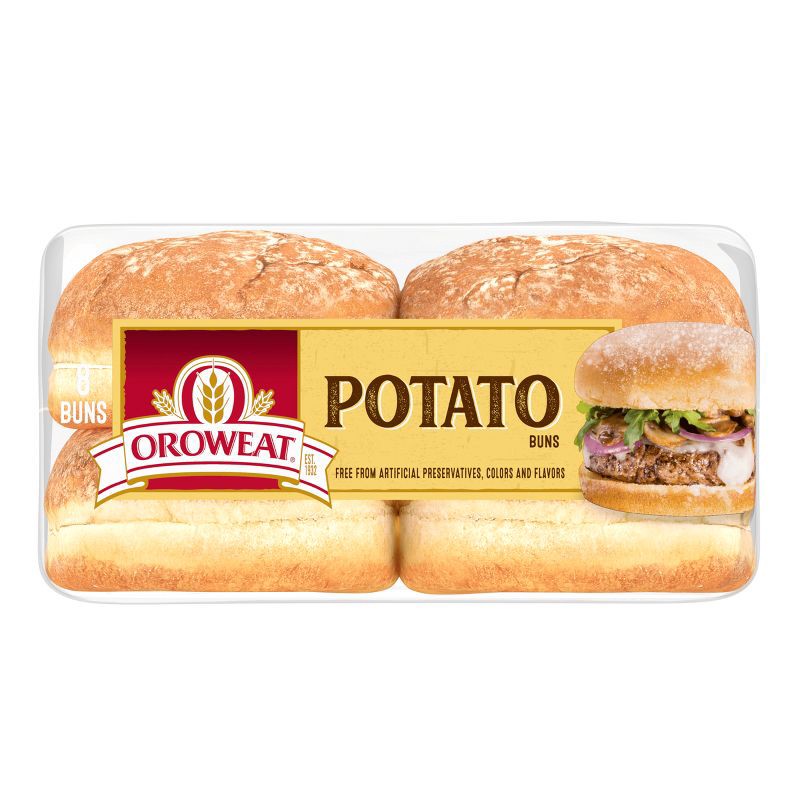 slide 9 of 9, Oroweath Potato Hamburger Buns - 21oz/8ct, 21 oz, 8 ct
