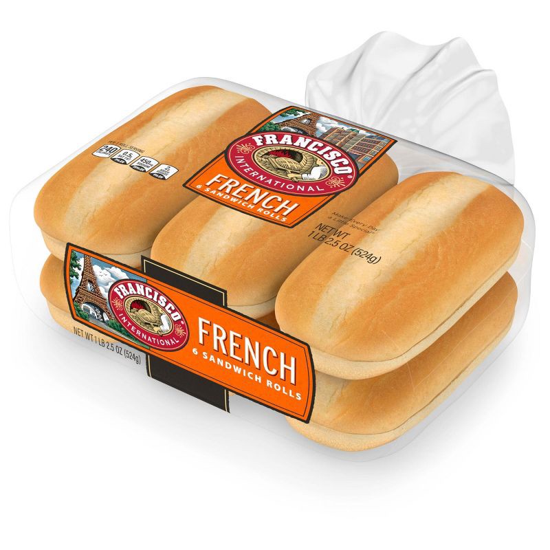 slide 2 of 8, Francisco Sweet French Sandwich Rolls - 1lbs/6ct, 6 ct; 1 lb