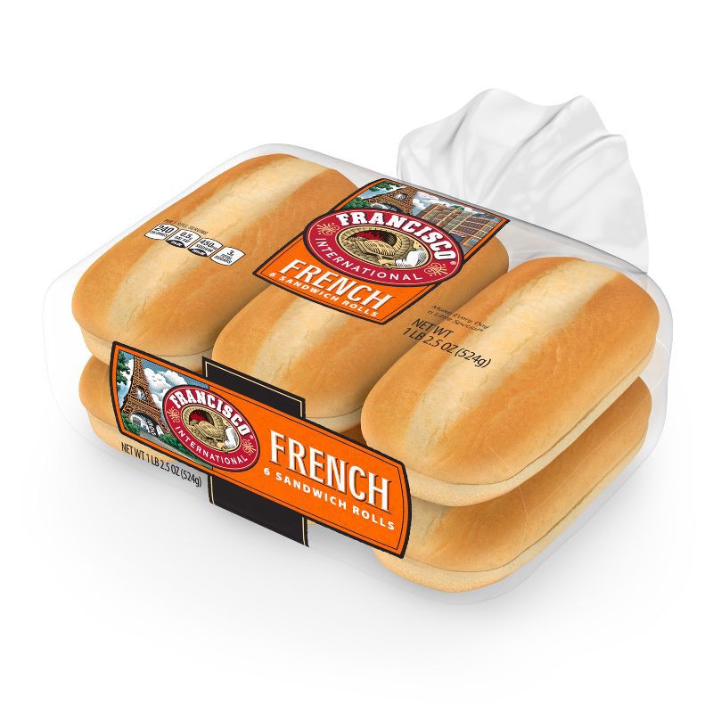 slide 3 of 8, Francisco Sweet French Sandwich Rolls - 1lbs/6ct, 6 ct; 1 lb