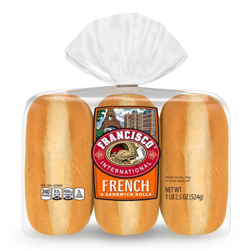 slide 1 of 8, Francisco Sweet French Sandwich Rolls - 1lbs/6ct, 6 ct; 1 lb