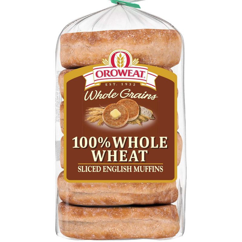 slide 1 of 7, Oroweat 100% Whole Wheat English Muffins - 13.75oz/6ct, 13.75 oz, 6 ct