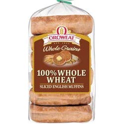 Oroweat 100% Whole Wheat English Muffins - 13.75oz/6ct
