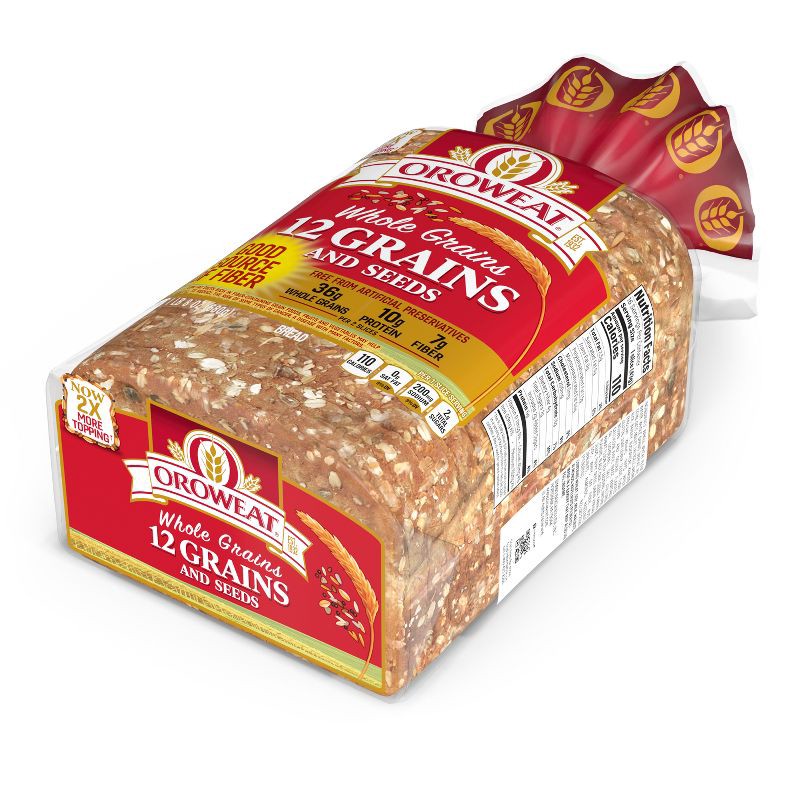 slide 11 of 12, Oroweat 12 Grain Bread - 24oz, 24 oz