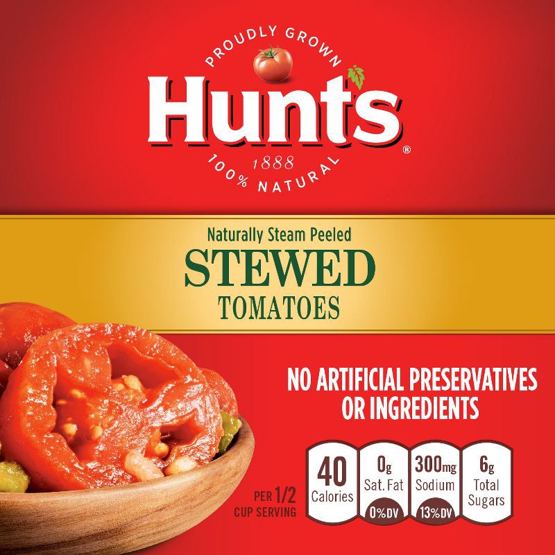 slide 2 of 5, Hunt's 100% Natural Stewed Tomatoes - 14.5oz, 14.5 oz