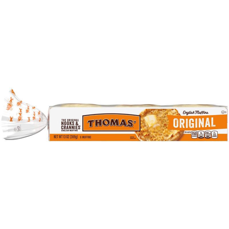slide 8 of 12, Thomas' Regular English Muffins - 13oz/6ct, 6 ct; 13 oz