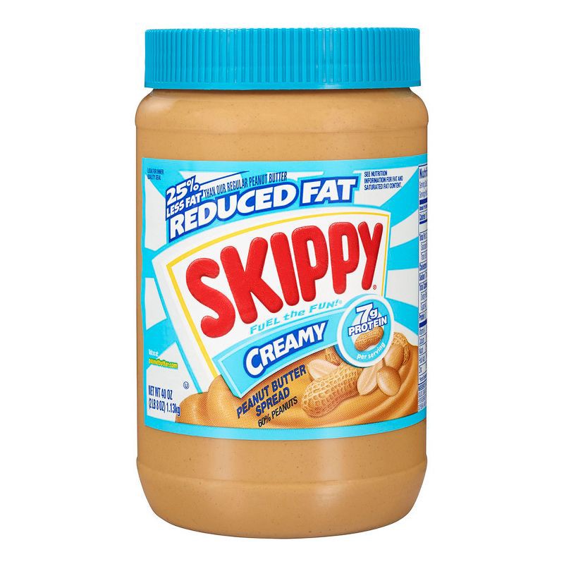 slide 1 of 12, Skippy Reduced Fat Creamy Peanut Butter - 40oz, 40 oz