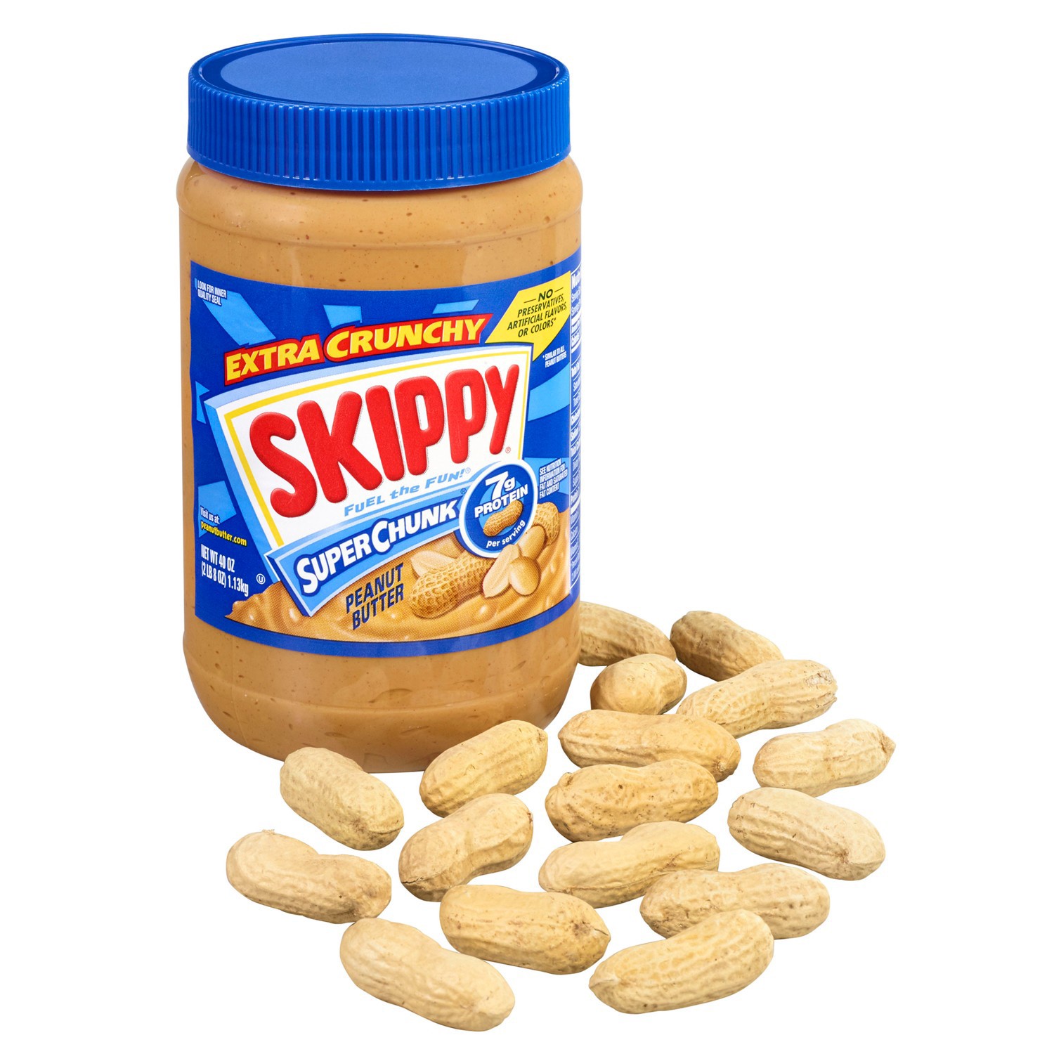 Skippy Super Chunk Extra Crunchy Peanut Butter 40 oz. Jar 40 oz | Shipt