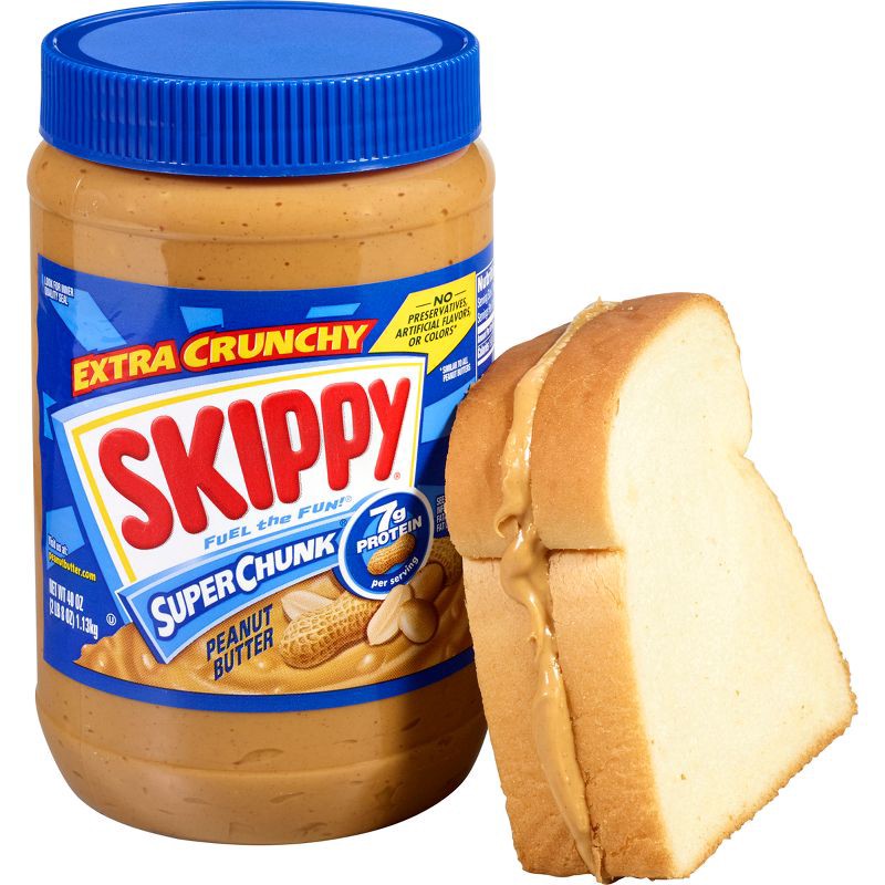 slide 4 of 13, Skippy Chunky Peanut Butter - 40oz, 40 oz