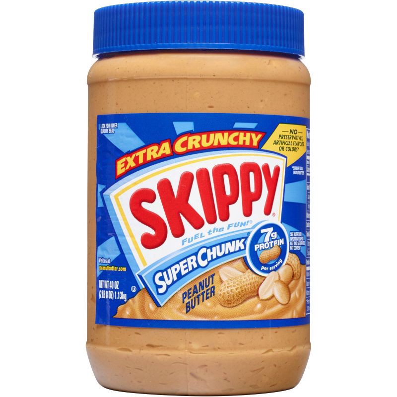 slide 8 of 13, Skippy Chunky Peanut Butter - 40oz, 40 oz