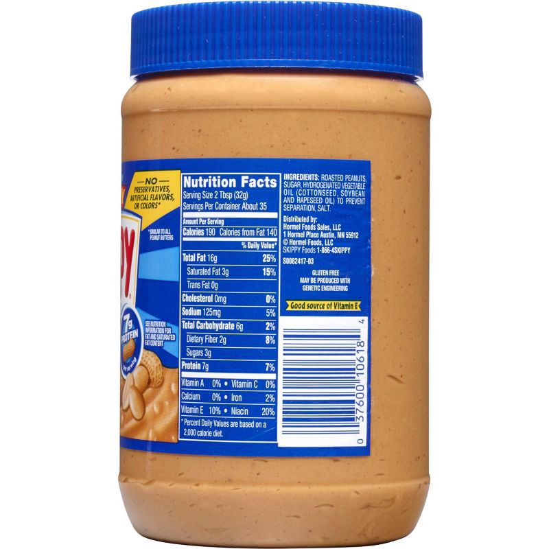 slide 9 of 13, Skippy Chunky Peanut Butter - 40oz, 40 oz