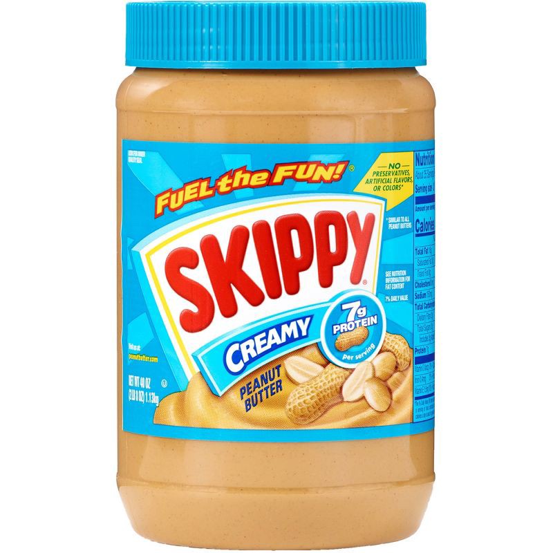 slide 1 of 11, Skippy Creamy Peanut Butter - 40oz, 40 oz