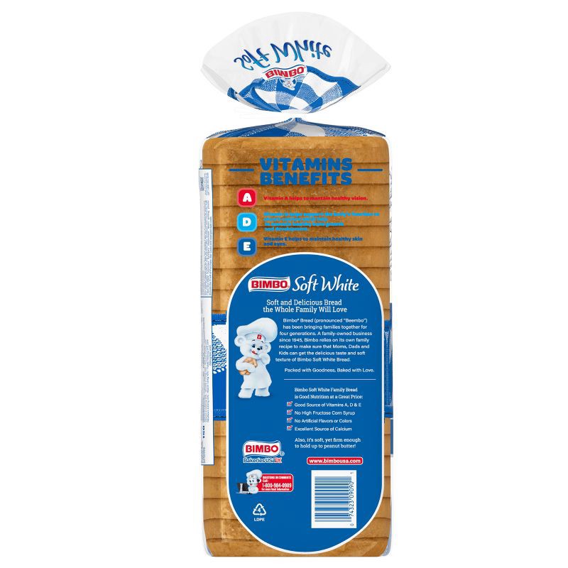 slide 9 of 10, Bimbo Soft White Bread - 20oz, 20 oz