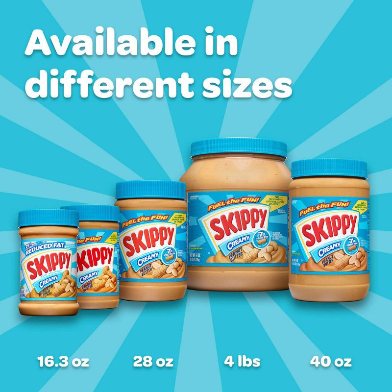 slide 8 of 11, Skippy Reduced Fat Creamy Peanut Butter - 16.3oz, 16.3 oz