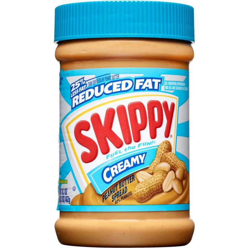 slide 1 of 11, Skippy Reduced Fat Creamy Peanut Butter - 16.3oz, 16.3 oz