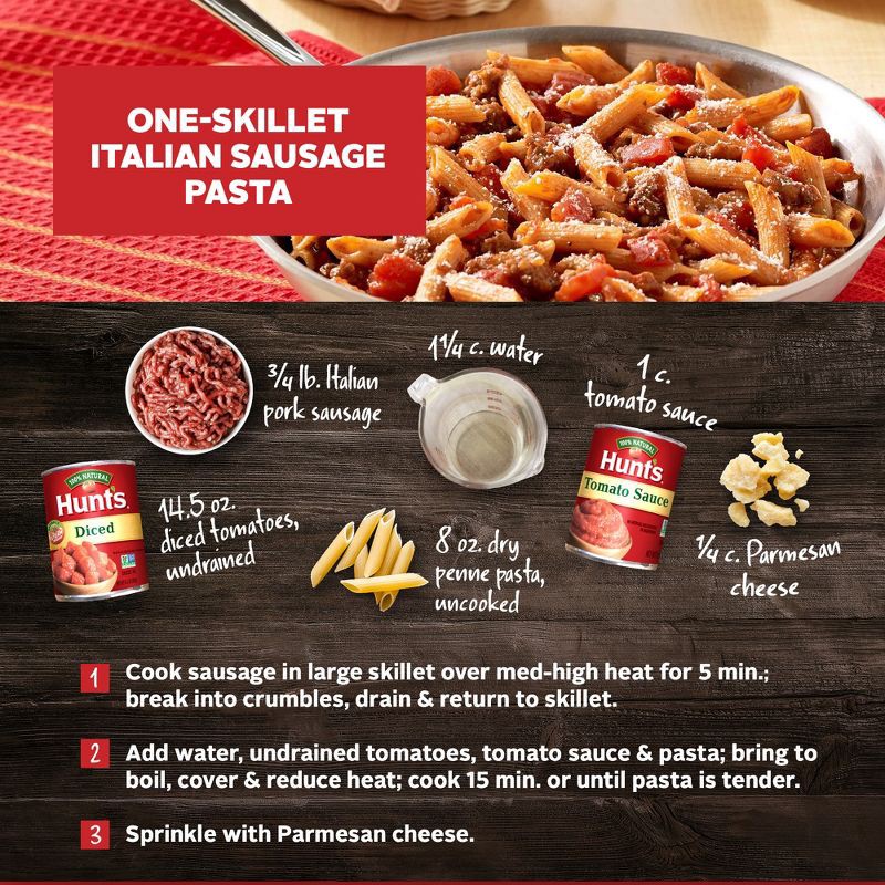 slide 5 of 6, Hunt's 100% Natural Basil, Garlic & Oregano Diced Tomatoes 14.5oz, 14.5 oz