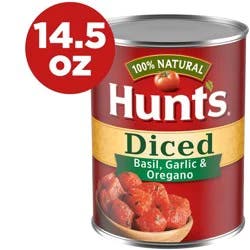 Hunt's 100% Natural Basil, Garlic & Oregano Diced Tomatoes 14.5oz