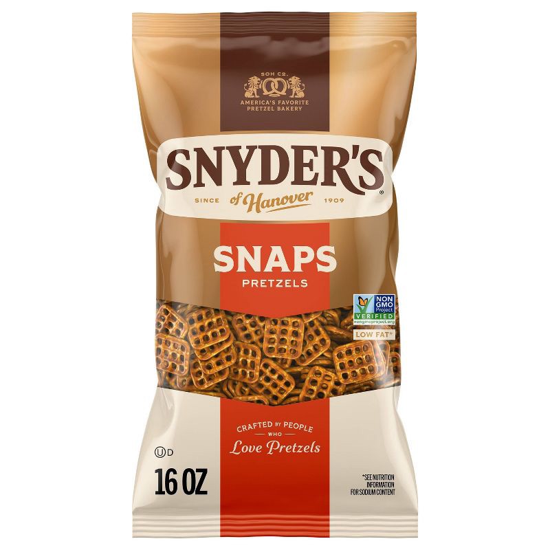 slide 1 of 8, Snyder's of Hanover Pretzel Snaps Family Size - 16oz, 16 oz