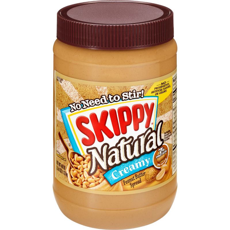 slide 2 of 9, Skippy Natural Creamy Peanut Butter - 40oz, 40 oz