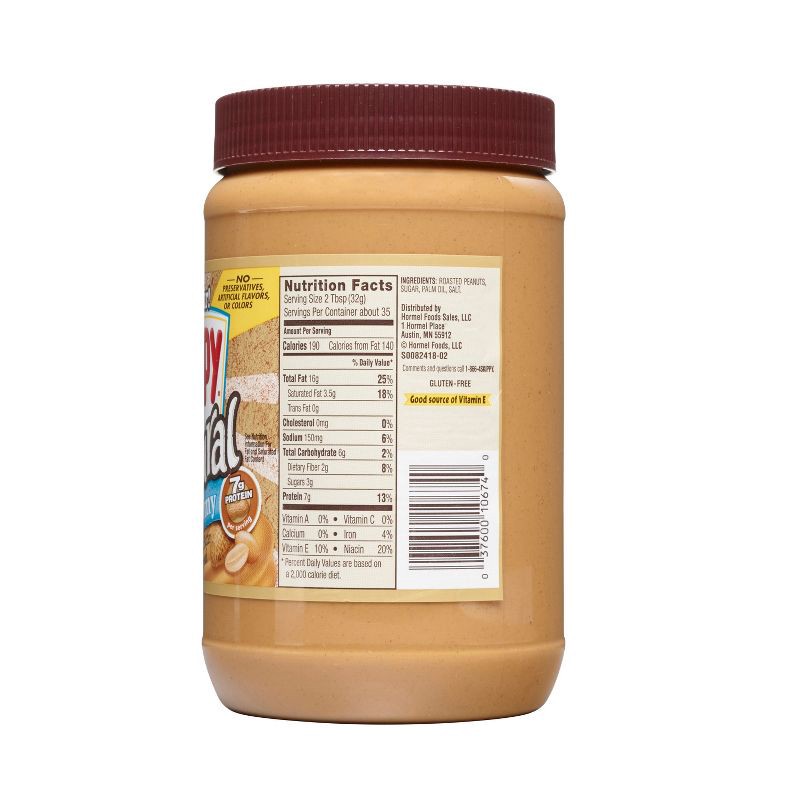 slide 2 of 12, Skippy Natural Creamy Peanut Butter - 40oz, 40 oz
