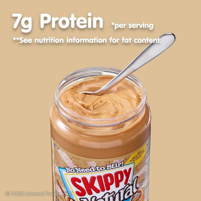 slide 7 of 12, Skippy Natural Creamy Peanut Butter - 40oz, 40 oz