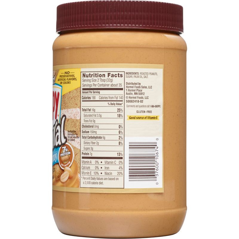 slide 9 of 9, Skippy Natural Creamy Peanut Butter - 40oz, 40 oz