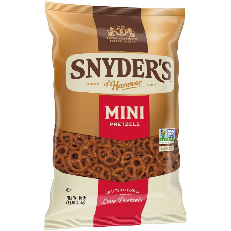 slide 4 of 5, Snyder's of Hanover Pretzels Mini Pretzels Family Size - 16oz, 16 oz