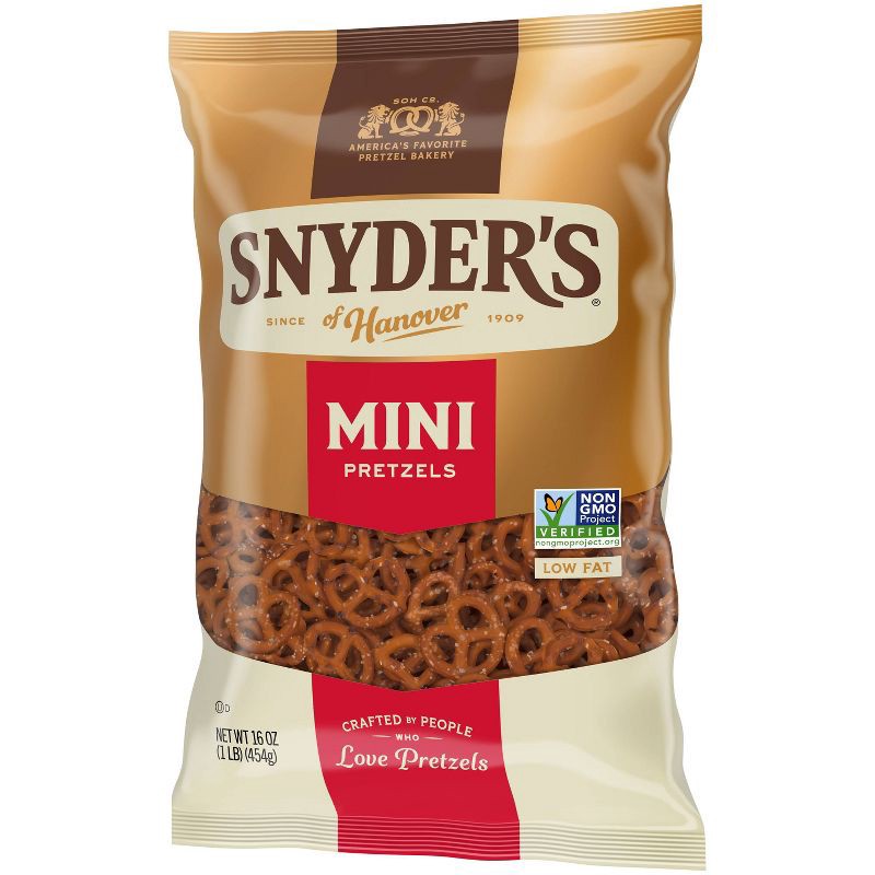 slide 5 of 5, Snyder's of Hanover Pretzels Mini Pretzels Family Size - 16oz, 16 oz