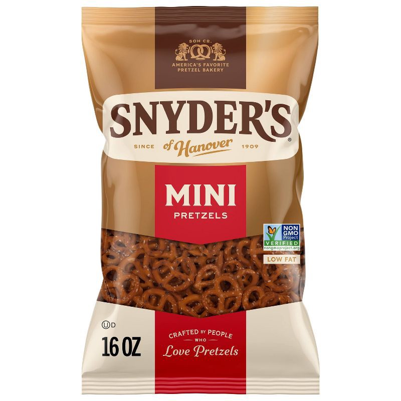 slide 1 of 8, Snyder's of Hanover Pretzels Mini Pretzels Family Size - 16oz, 16 oz