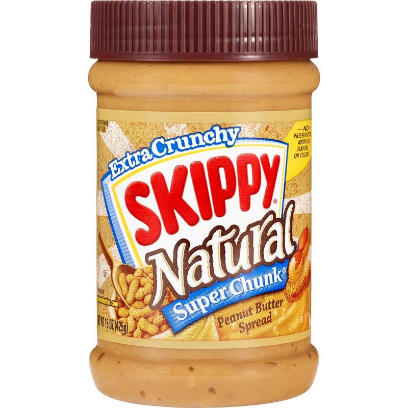 slide 8 of 13, Skippy Natural Super Chunk Peanut Butter - 15oz, 15 oz