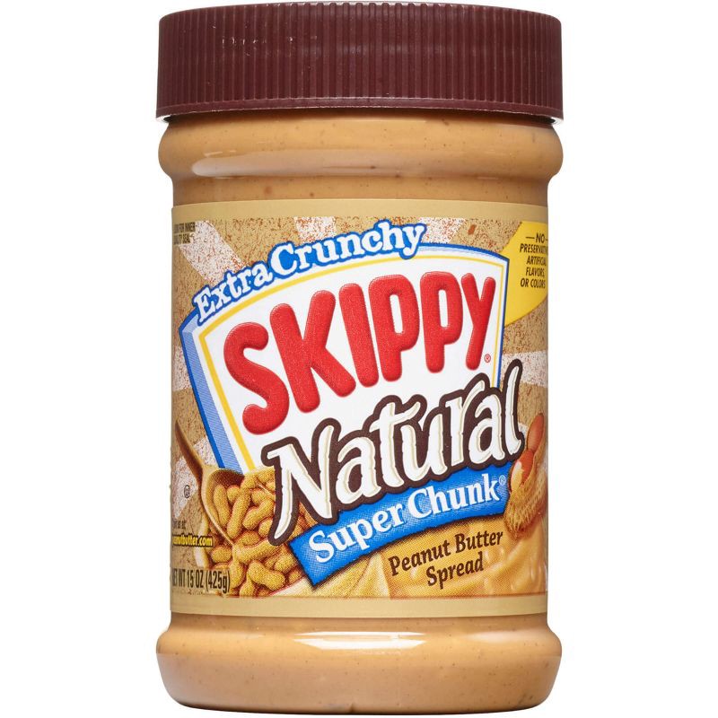 slide 1 of 13, Skippy Natural Super Chunk Peanut Butter - 15oz, 15 oz